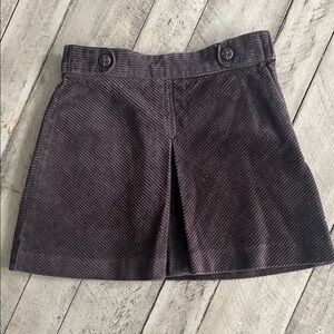 Janie and Jack Dark Brown Corduroy Skirt Fall Size 4 EUC